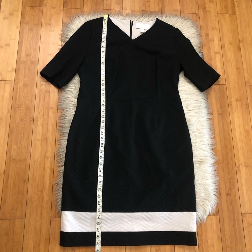 Boss Hugo Boss Textured Colorblock Classic Black White Sheath Dress size L - Picture 16 of 16